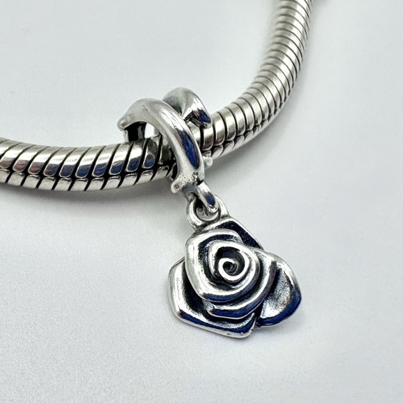 Pandora Rose in Bloom Dangle Sterling Silver Charm - Picture 2 of 4